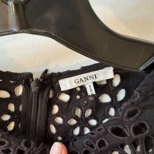 Ganni lace flowy top